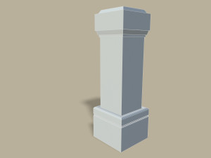 set of old columns and pillars 3D Model
