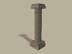 set of old columns and pillars 3D Model