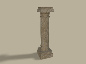 set of old columns and pillars 3D Model