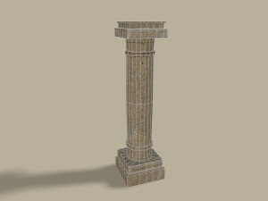 set of old columns and pillars 3D Model