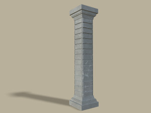 set of old columns and pillars 3D Model