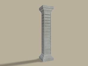 set of old columns and pillars 3D Model