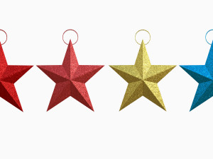 set of christmas tree toys Modelo 3D