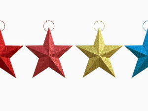 set of christmas tree toys 3D Model