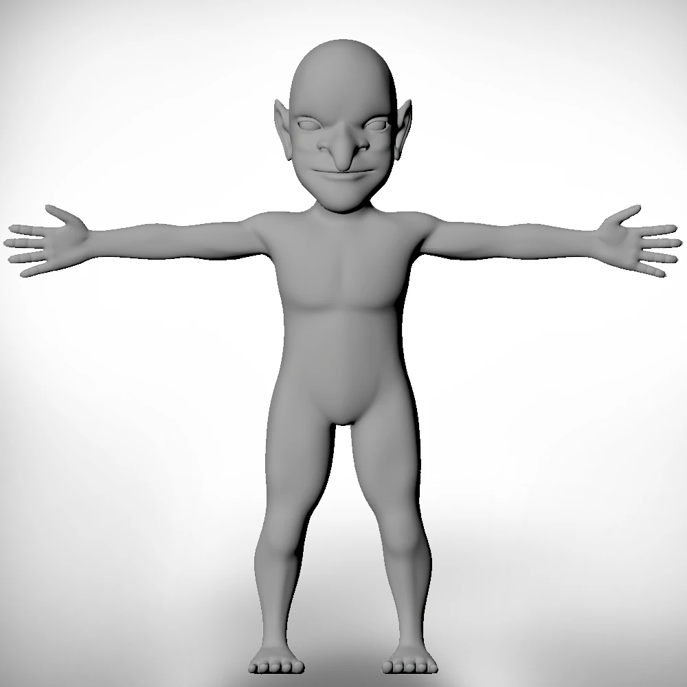 folletto Modello 3D .c4d .max .obj .3ds .fbx .stl .blend 