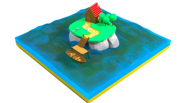 of the island 3D Model .c4d .max .obj .3ds .fbx .stl .blend 