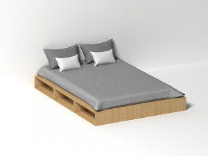 bed for bedroom 3D Модель