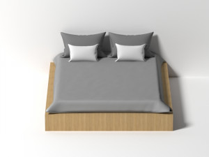 bed for bedroom 3D Модель