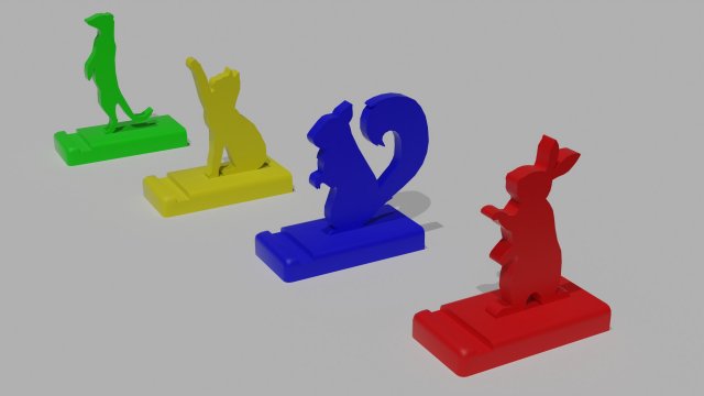 Phone stand set 3D Model .c4d .max .obj .3ds .fbx .stl .blend 