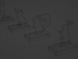 Phone stand set 3D Model