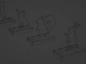 Phone stand set 3D Model