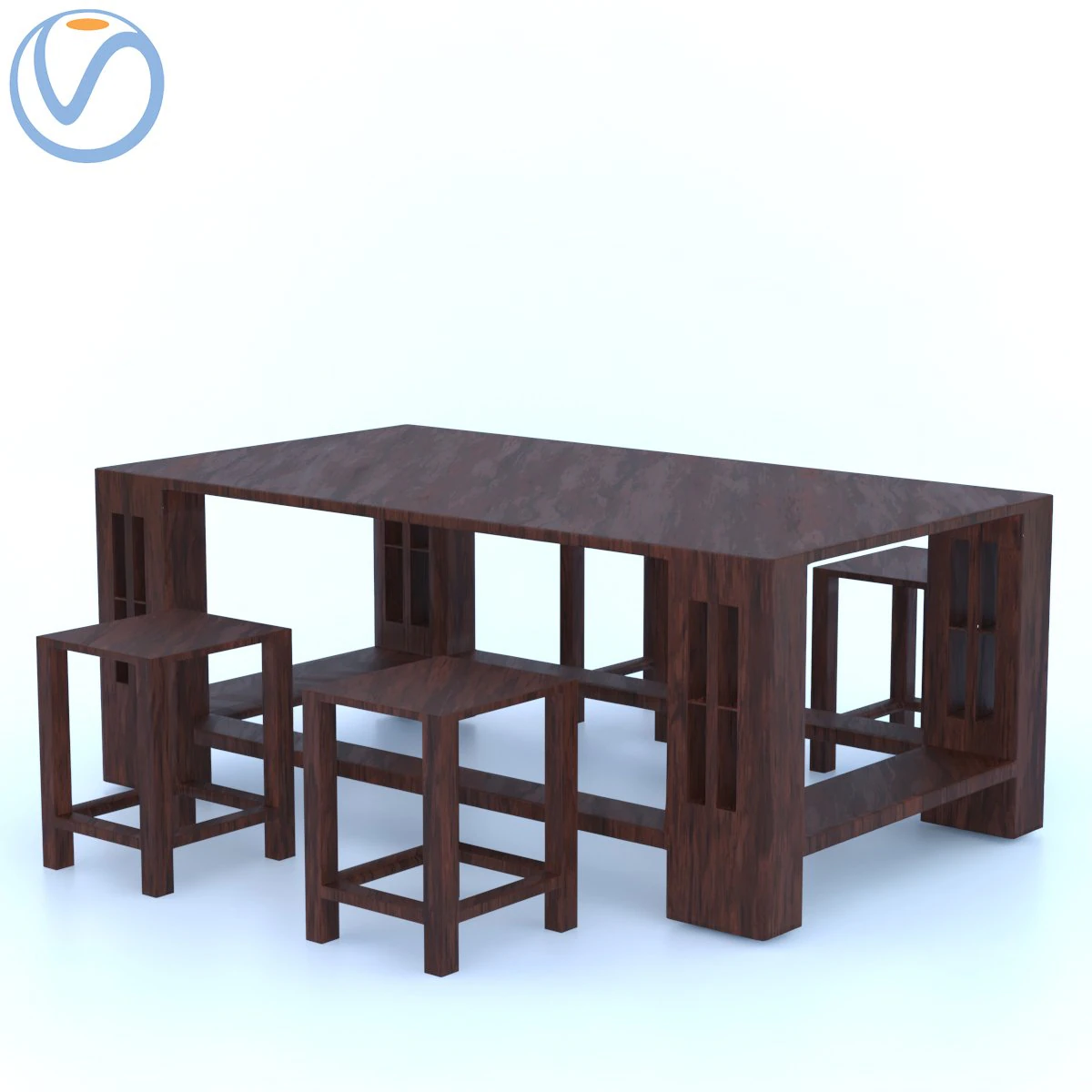 стіл 3D Модель .c4d .max .obj .3ds .fbx .stl .blend 