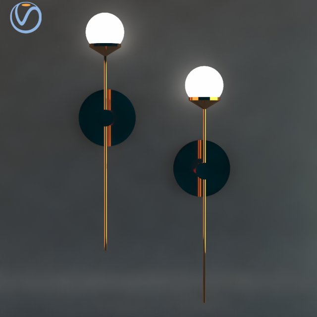 wall light Modello 3D .c4d .max .obj .3ds .fbx .stl .blend 