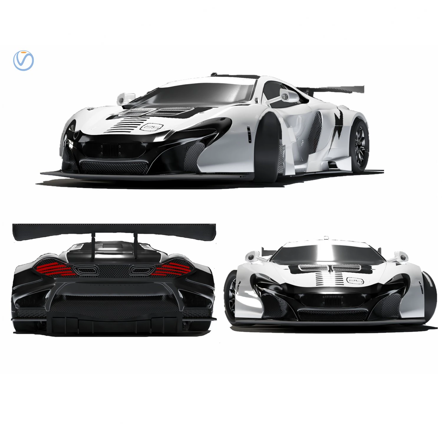 mc laren cargt 650 3D Model .c4d .max .obj .3ds .fbx .stl .blend