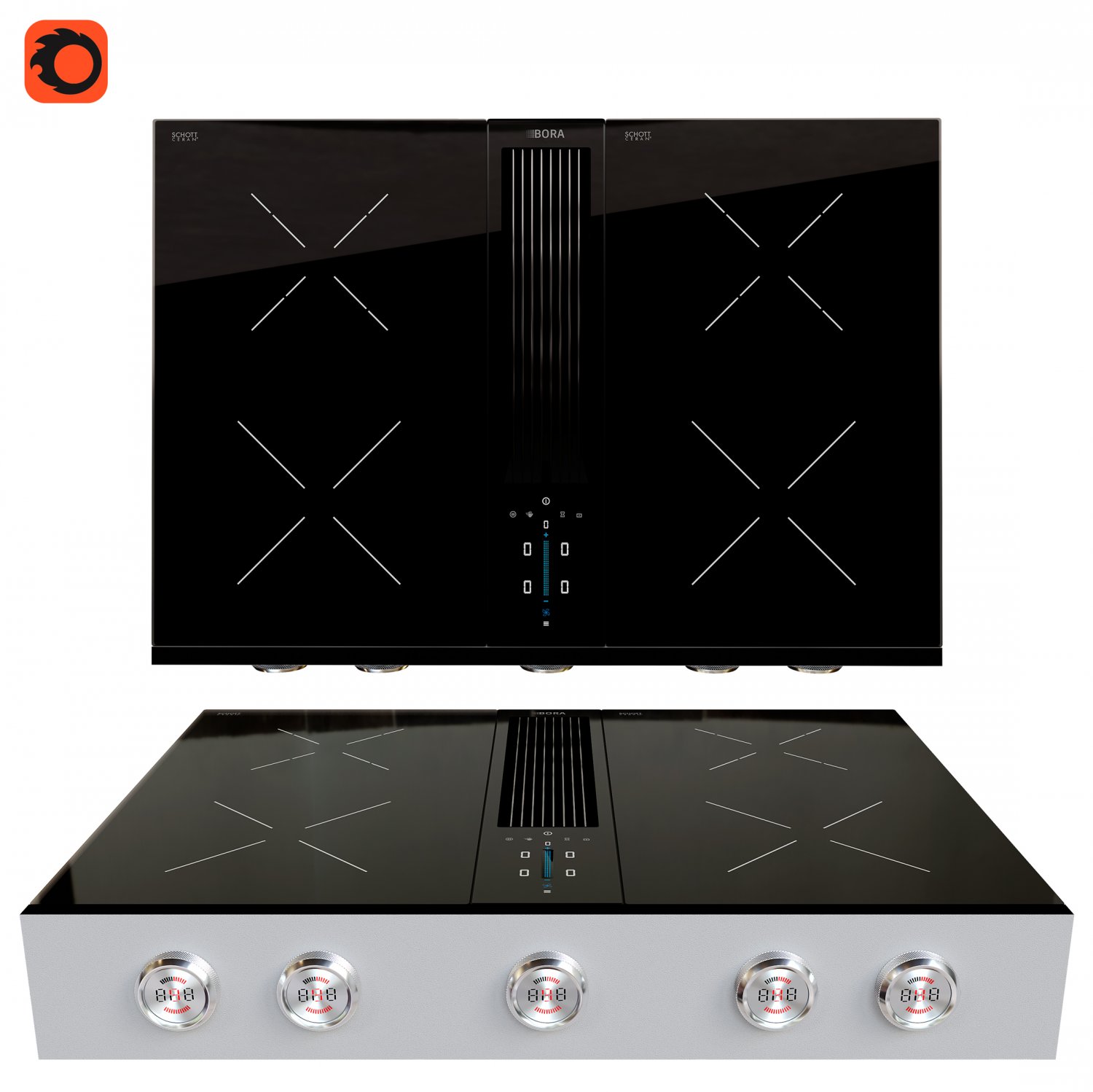 Integrated cooker hob sales