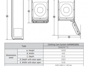 samsung df60r8600cg airdresser clothing care system with jetsteam Modelo 3D