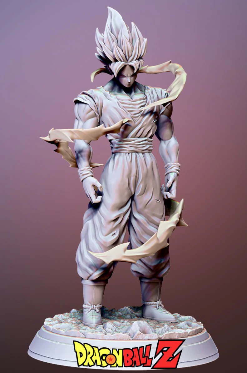 goku super saiyan 3D Print Model .c4d .max .obj .3ds .fbx .stl .blend 