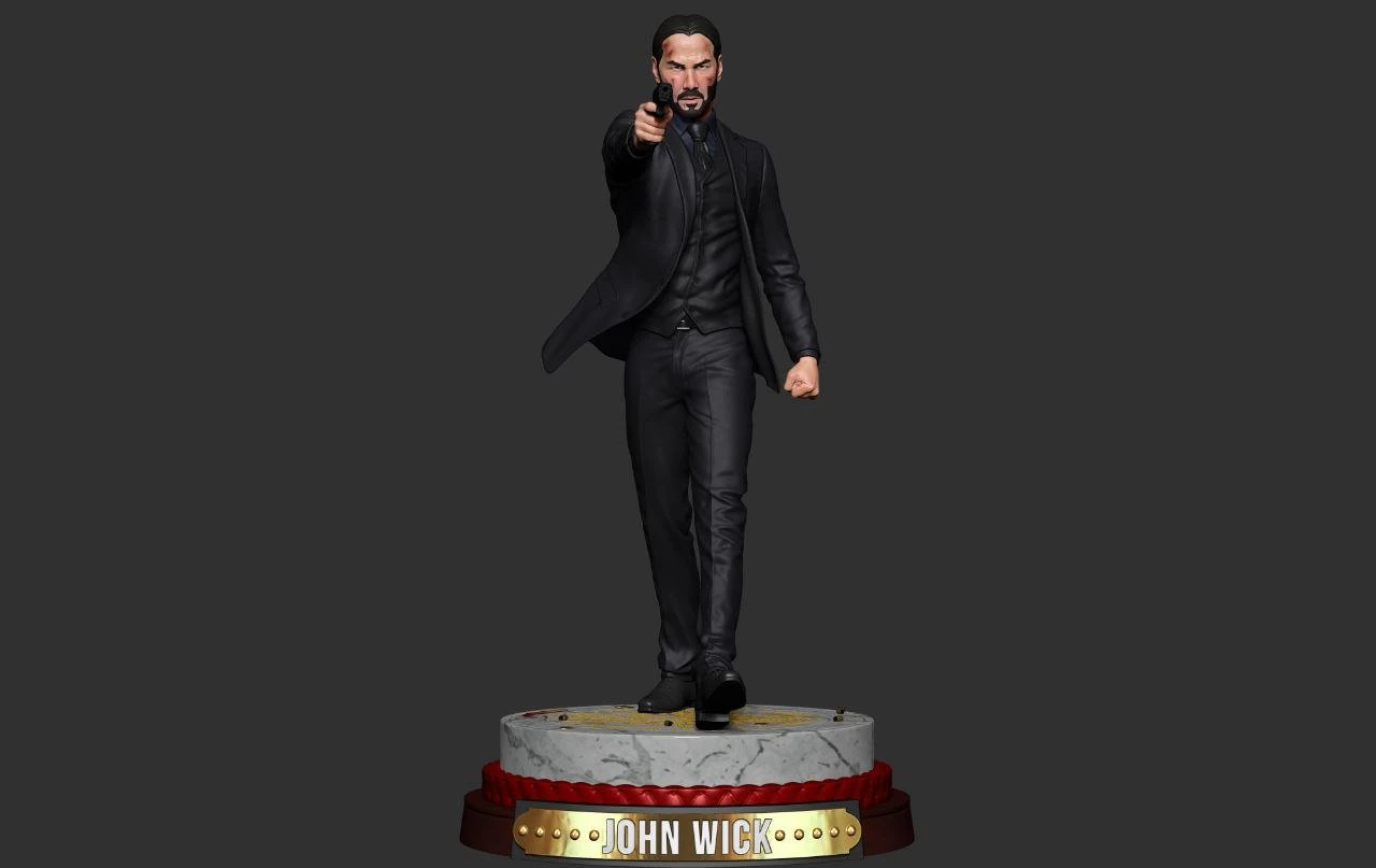 john wick 3d figure printable 3D Print Model .c4d .max .obj .3ds .fbx .stl .blend