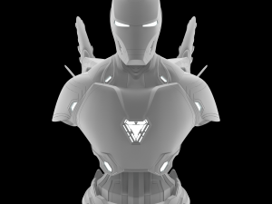 iron man - mk 50 life size bust printable Modèles 3D en vedette