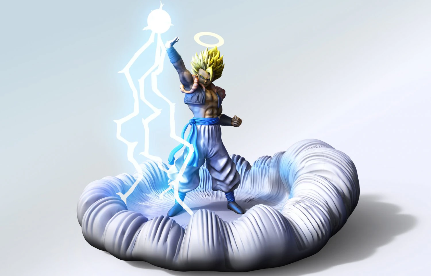 gogeta - gogeeta - dragon ball action figure - printable 3D Print Model .c4d .max .obj .3ds .fbx .stl .blend 