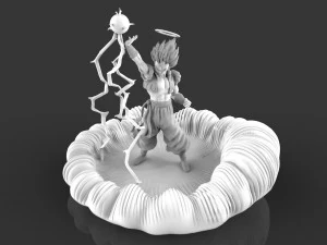 gogeta - gogeeta - dragon ball action figure - printable 3D Print Model