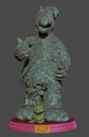 alf from 80s tv show - figure printable 3D Print Model .c4d .max .obj .3ds .fbx .stl .blend