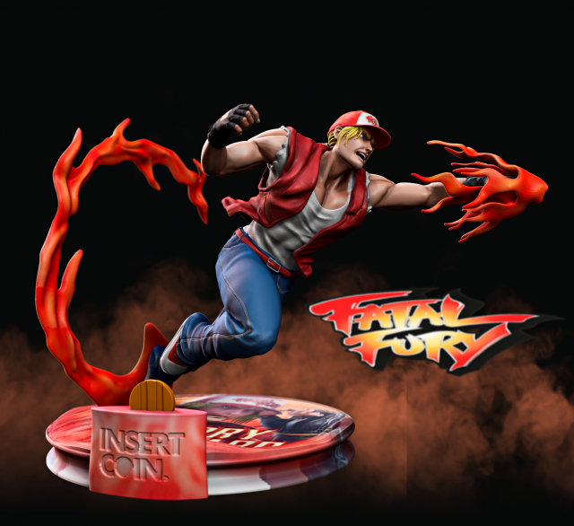 terry bogard from fatal fury - printable diorama Modelo de impresión 3D .c4d .max .obj .3ds .fbx .stl .blend 