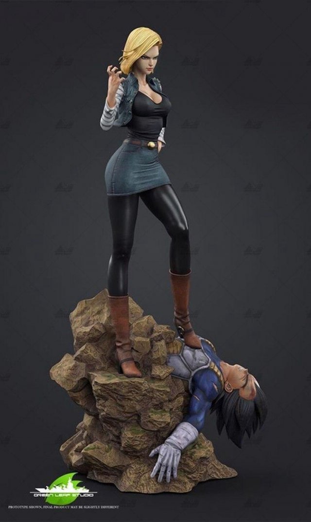 android 18 vs vegeta diorama - dragon ball - figure printable 3D प्रिंट मॉडल .c4d .max .obj .3ds .fbx .stl .blend 