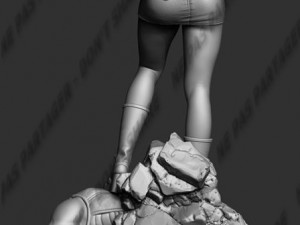 android 18 vs vegeta diorama - dragon ball - figure printable 3D प्रिंट मॉडल