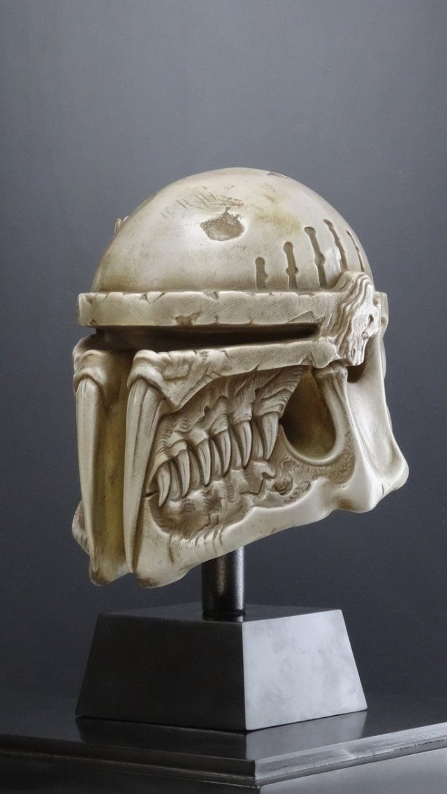 life size boba fett skull helmet - printable 3D-Druckmodell .c4d .max .obj .3ds .fbx .stl .blend 