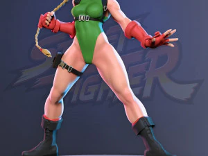 cammy - fanart petarung jalanan - gambar yang dapat dicetak Model Cetak 3D