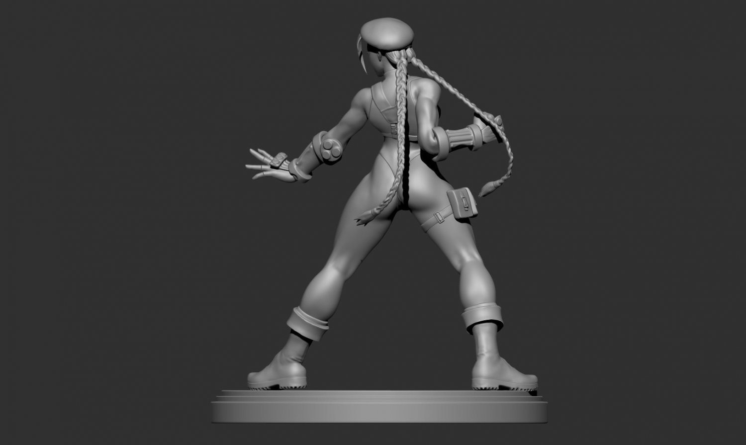 Cammy Street Fighter Fan Art Statue 3d Printable 3D model 3D