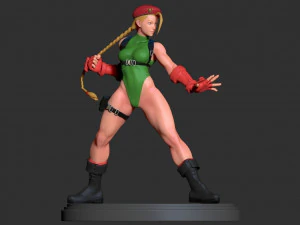 cammy - street fighter fanart - figure printable 3D Print Model