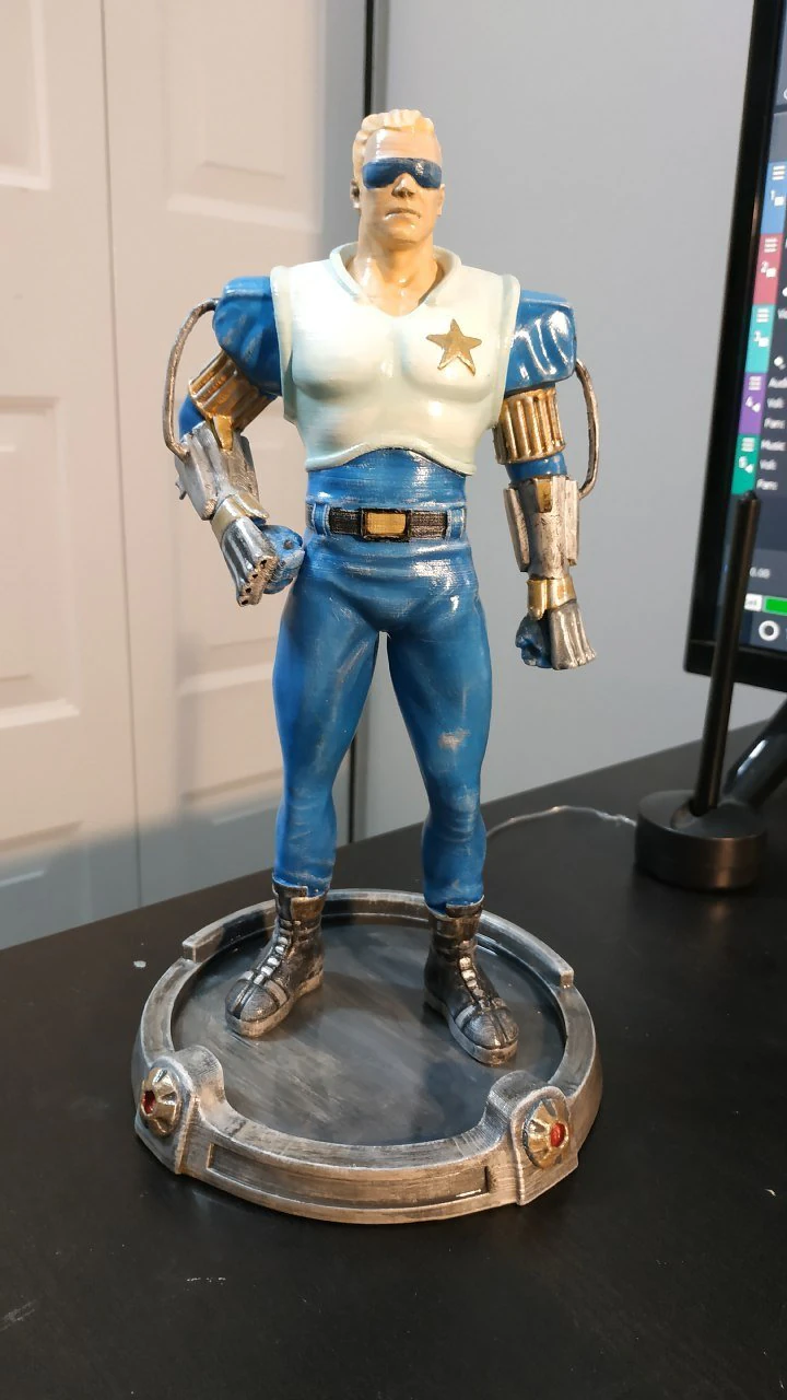 captain commando - figure printable 3D Print Model .c4d .max .obj .3ds .fbx .stl .blend 