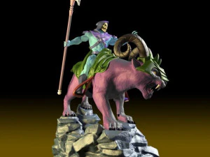 skeletor in panther - figure printable 3D Print Model