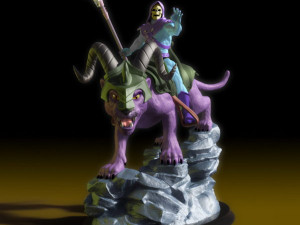 skeletor in panther - figure printable 3D Druckmodell