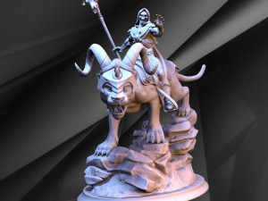 skeletor in panther - figure printable 3D Druckmodell