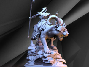 skeletor in panther - figure printable 3D Druckmodell