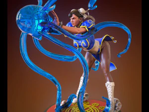 春麗 - 印刷可能なストリートファイターフィギュア 3Dプリントモデル