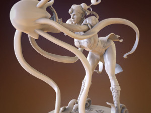 chun-li - street fighter figure printable 3D 프린트 모델