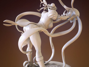 chun-li - street fighter figure printable 3D 프린트 모델