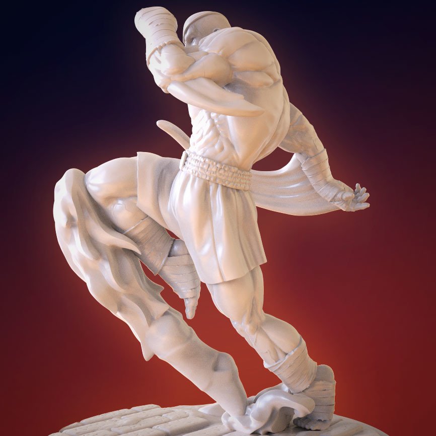 Ryu - Street Fighter 3D Print Model in Figurines 3DExport