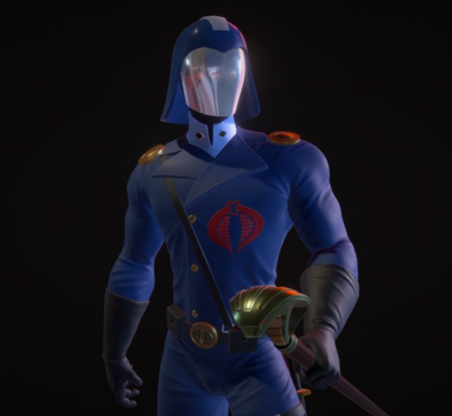 cobra commander - gi joe figure printable 3D Print Model .c4d .max .obj .3ds .fbx .stl .blend 