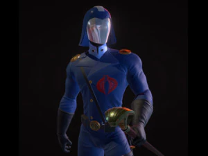 commandant cobra - figurine gi joe imprimable Modèles 3D en vedette