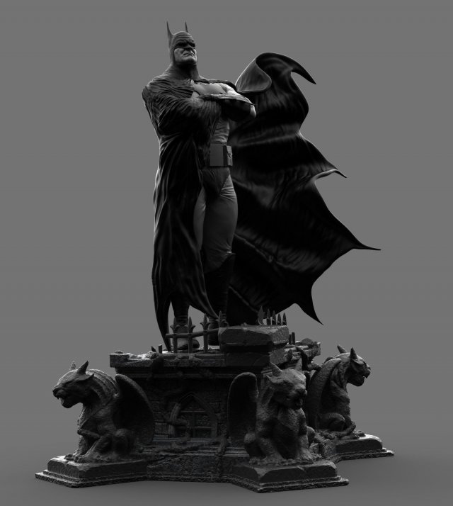 batman figure - alex ross version - printable 3D Print Model in Man 3DExport