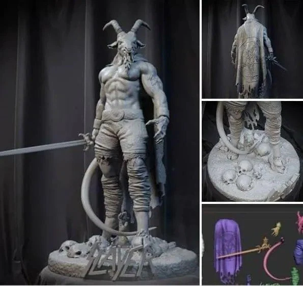 baphomet figure printable - action figure 3D Print Model .c4d .max .obj .3ds .fbx .stl .blend 