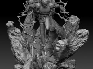 one punch man genos diorama printable 3D 打印模型
