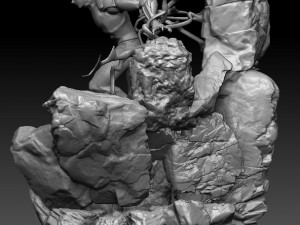 one punch man genos diorama printable 3D 打印模型