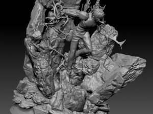 one punch man genos diorama printable 3D 打印模型