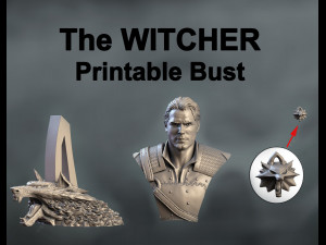 the witcher - 3d printable bust 3D Print Model
